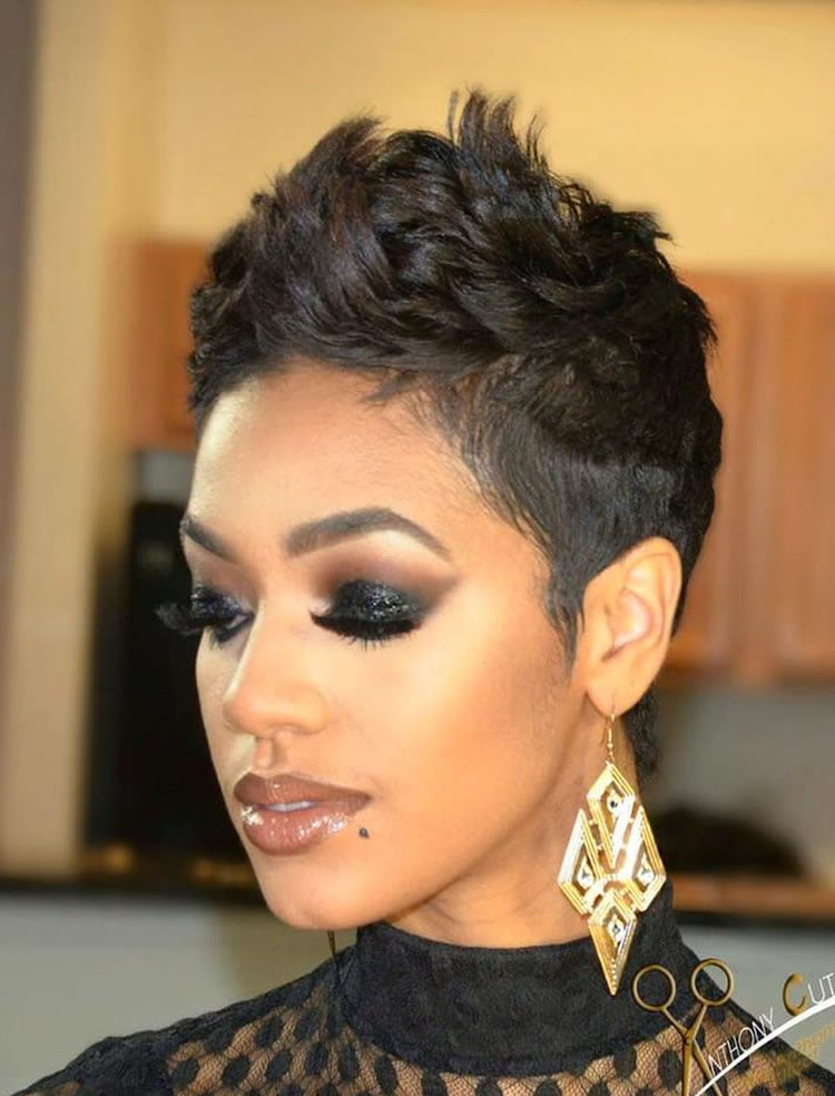 Messy Short Charming Pixie Cut Curly Hair HAIRSTYLES