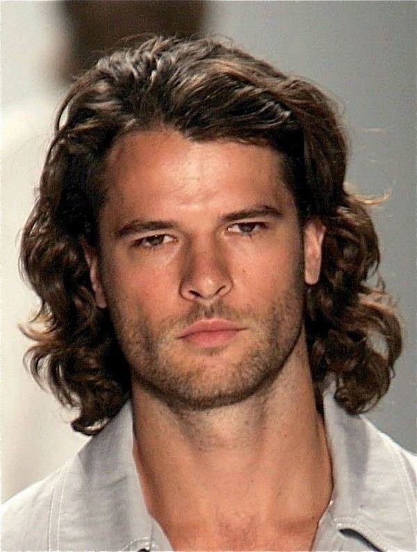 Long curly hairstyles men