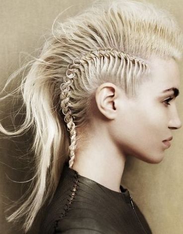 Blonde Mohawk hairstyles and haircuts medium hair 2017 for women