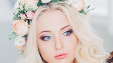 Superb Wedding day Long Lenght Blonde Hairstyles for Bride with flowers 2017