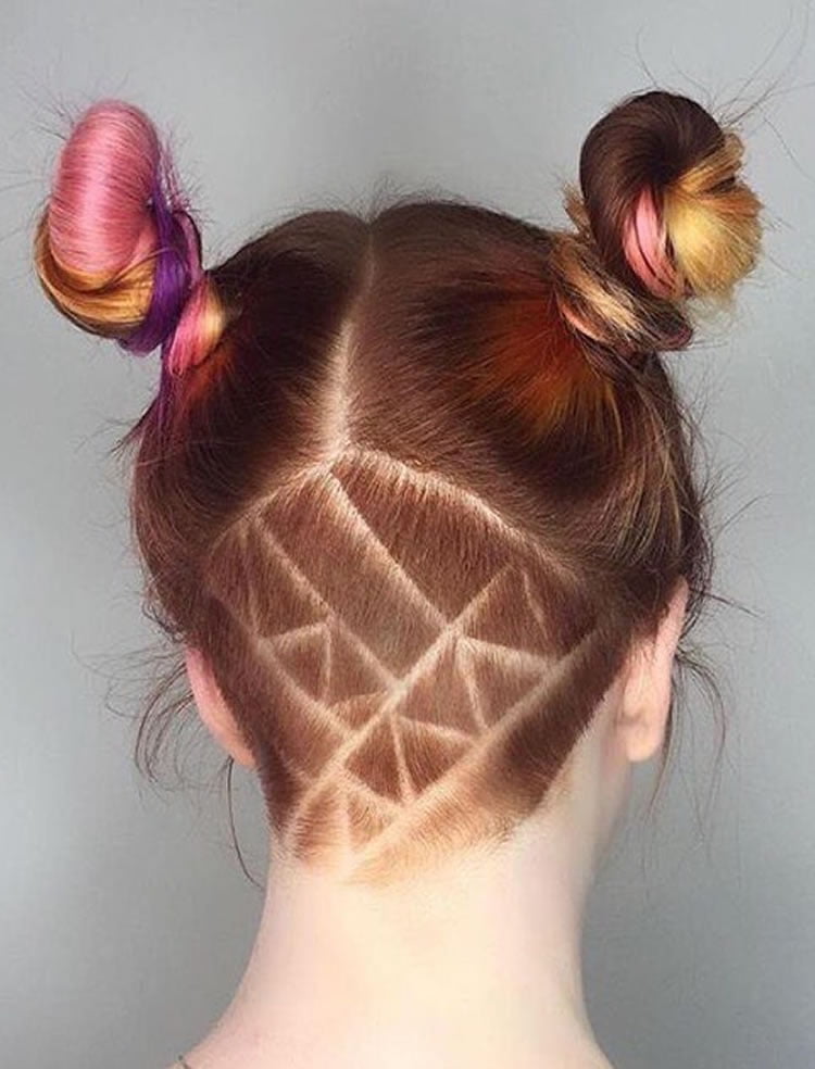 Undercut Hairstyle Ideas with Shapes for Women's Hair in 