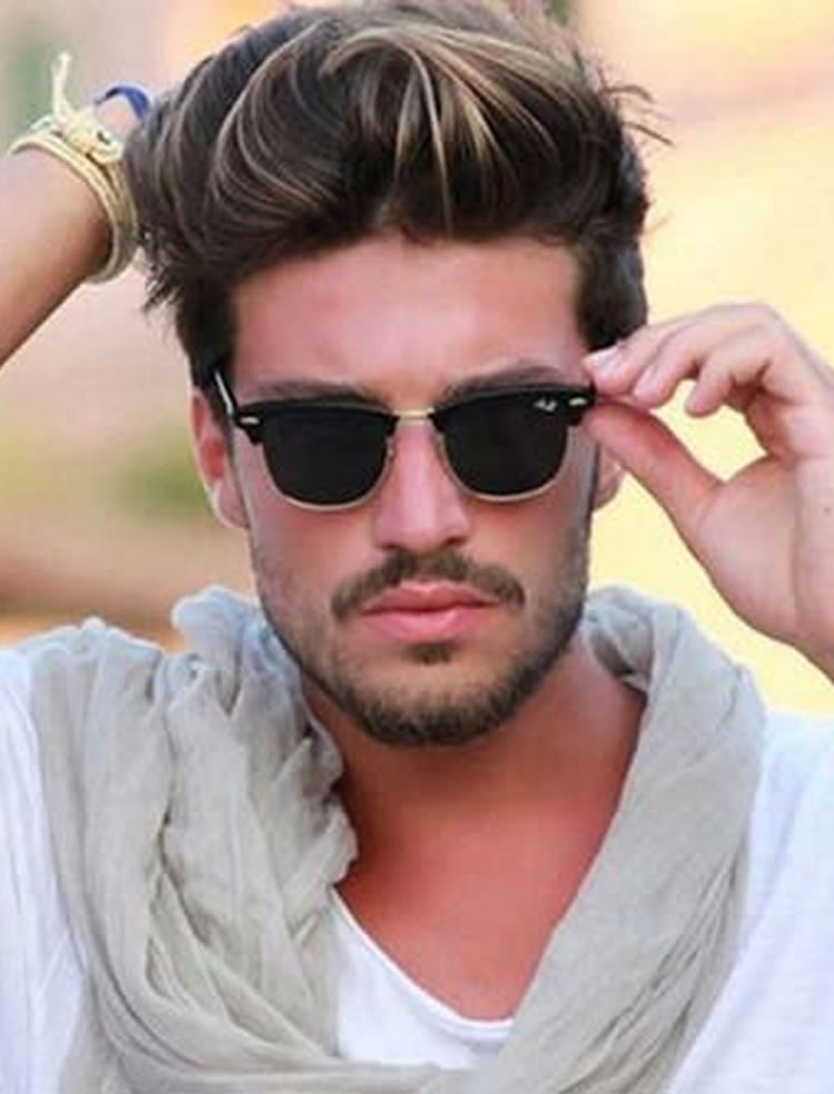 Men's popular hairstyles with glasses
