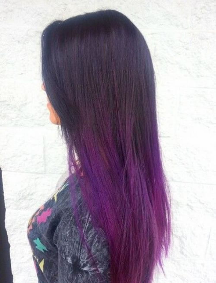 Purple Ombre Hairstyles 2017