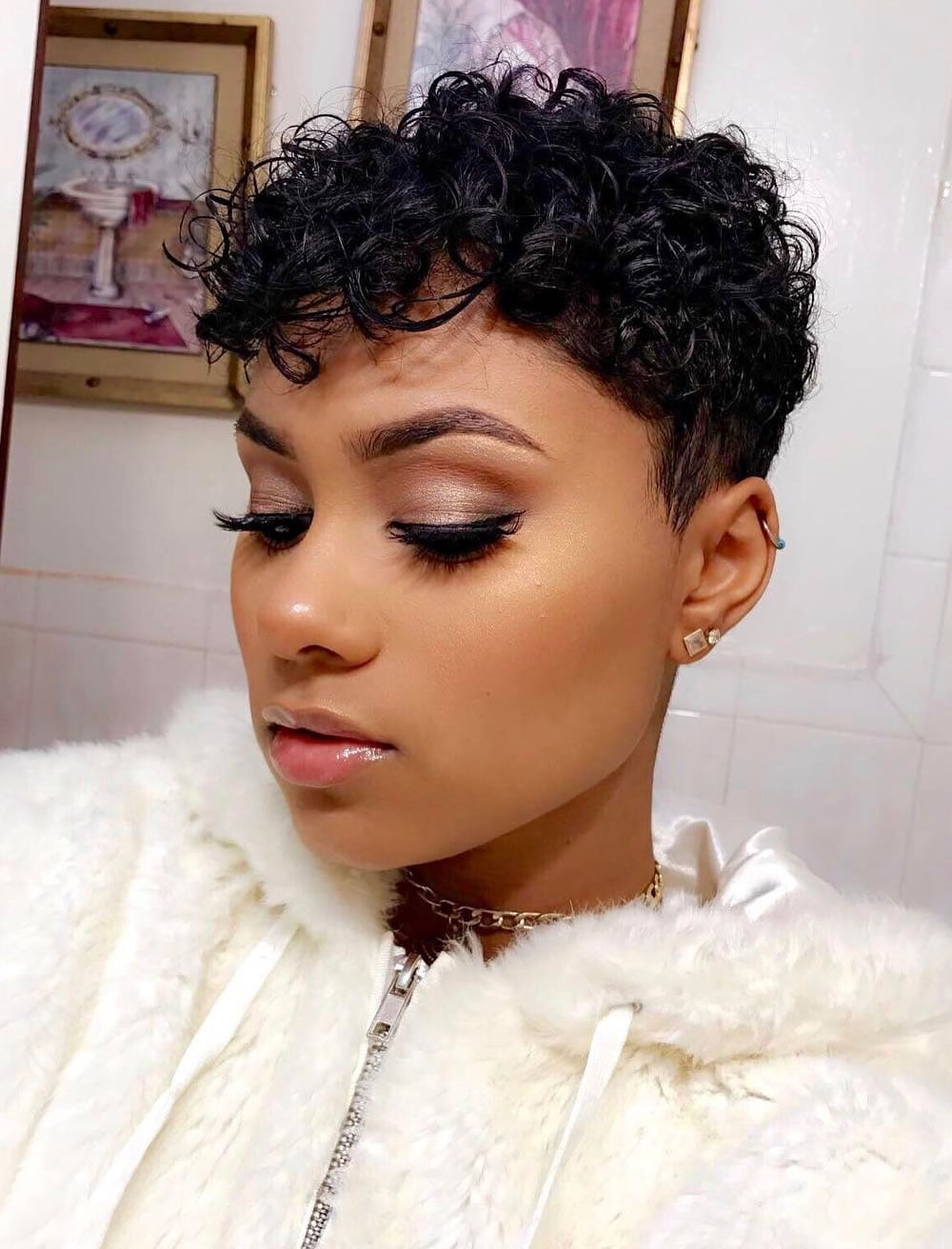 Curly Natural Short Hair Hairstyles for Black Women