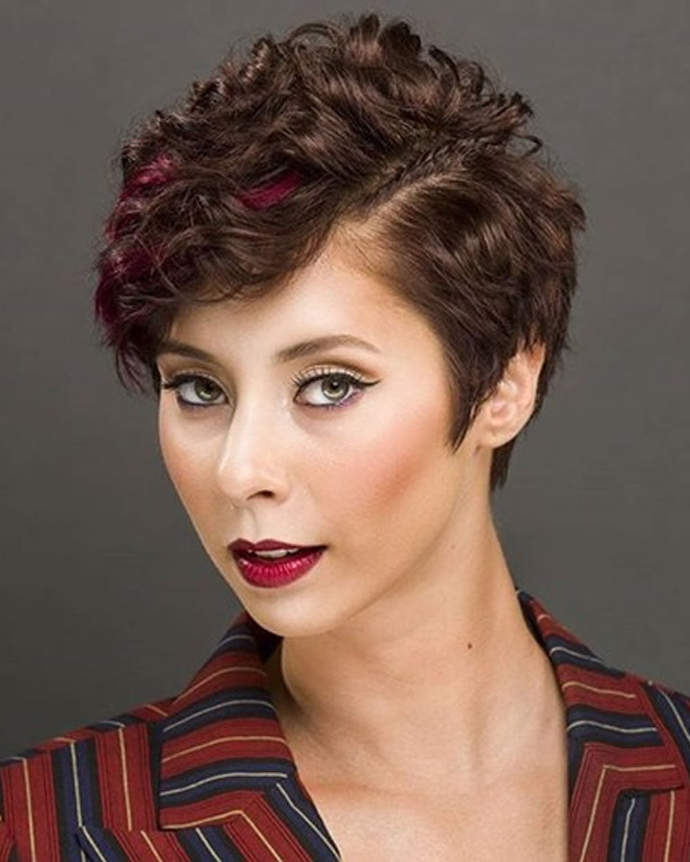 Short Curly Pixie Cut