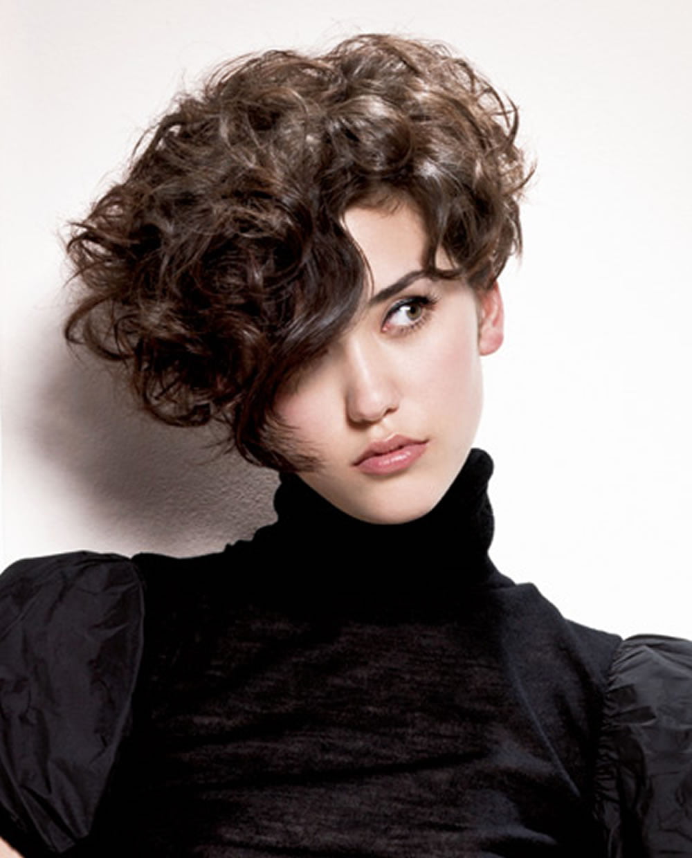 Short Curly Asymmetrical Hairstyles