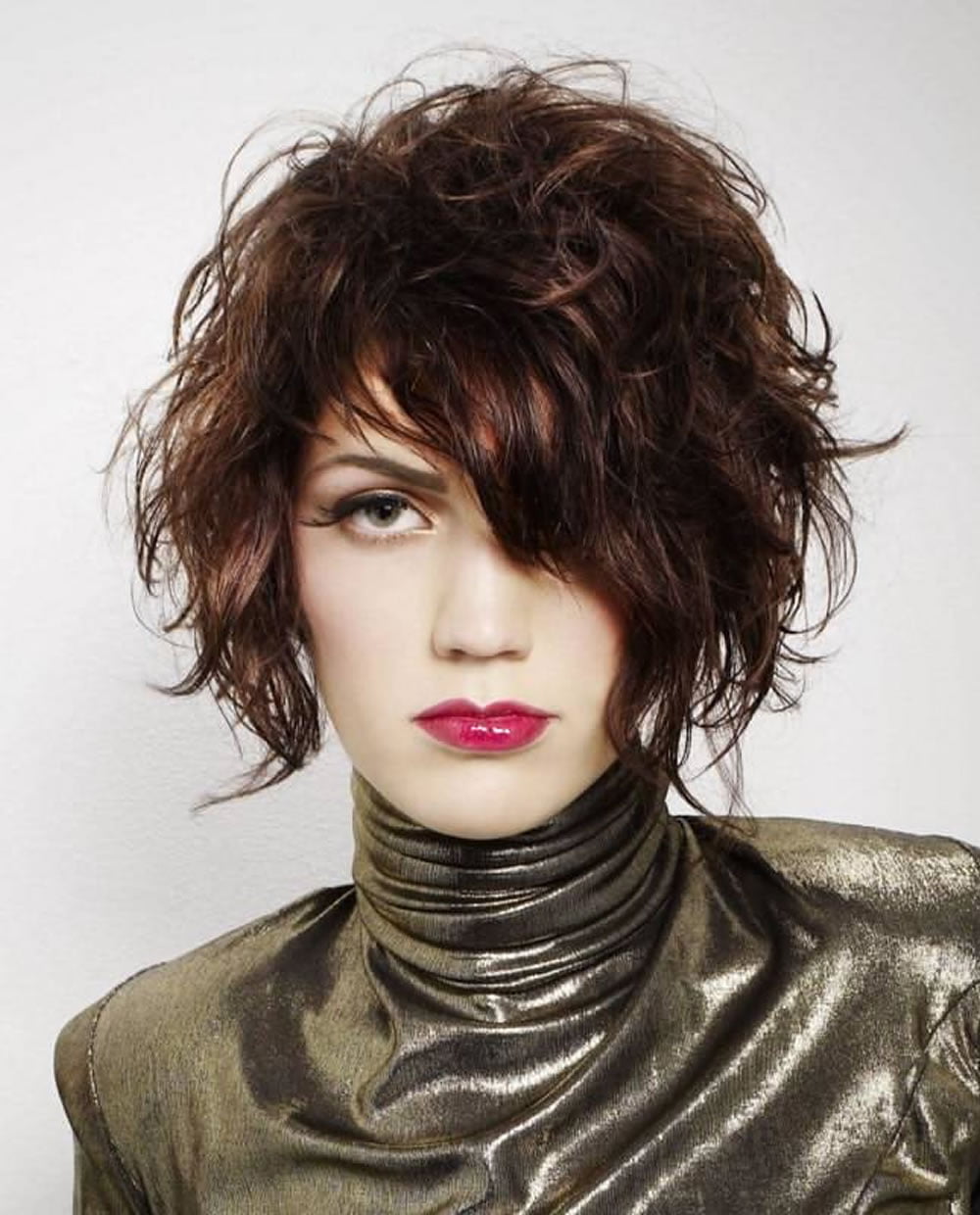 Short Wavy Asymmetrical Hair