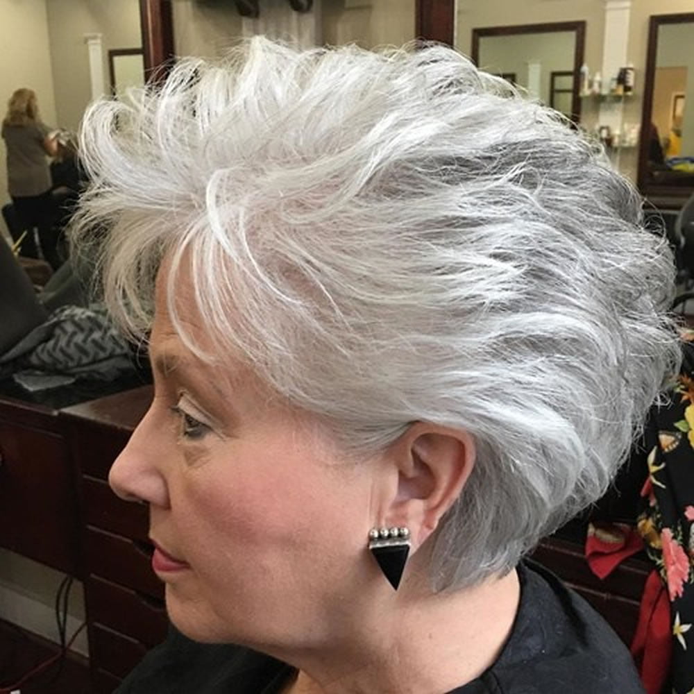 Short Gray Hairstyles for Older Women Over 50 - Gray Hair ...
