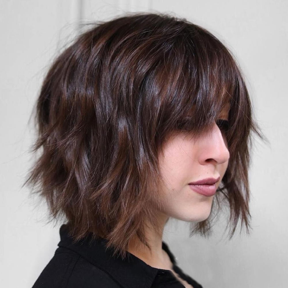 Layered Short Haircuts With Bangs