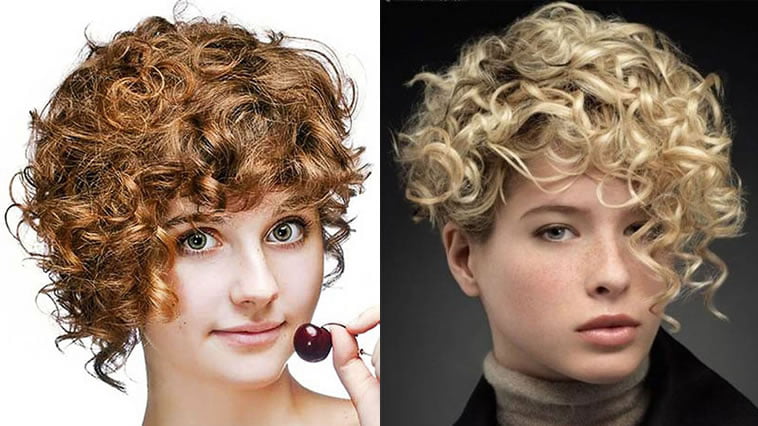 Short Curly Asymmetrical Bob Haircut For Fine Hair In 2020