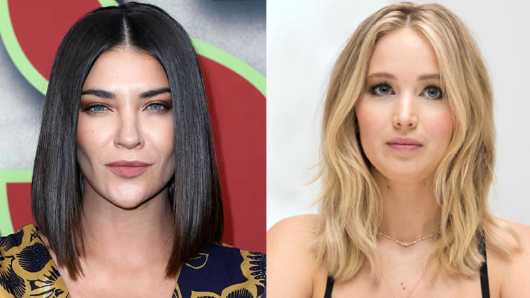 Center parted long bob hairstyle