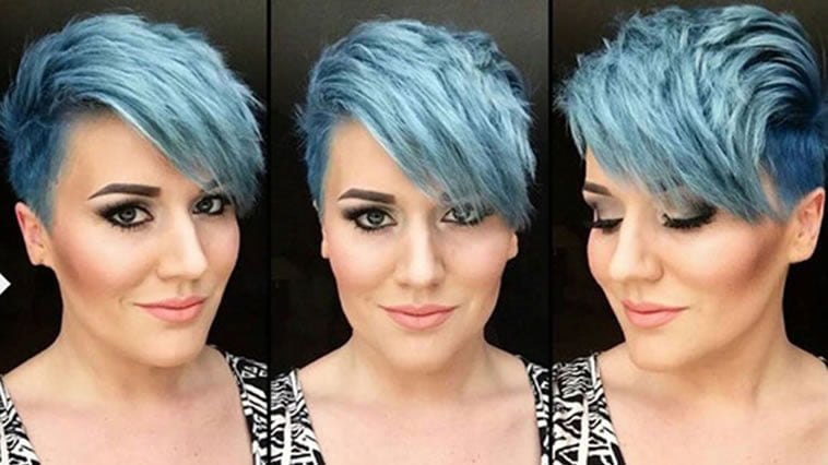 Latest blue hair colors for short hair