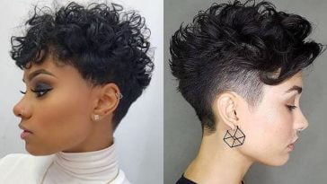 2019 Pixie curly hair