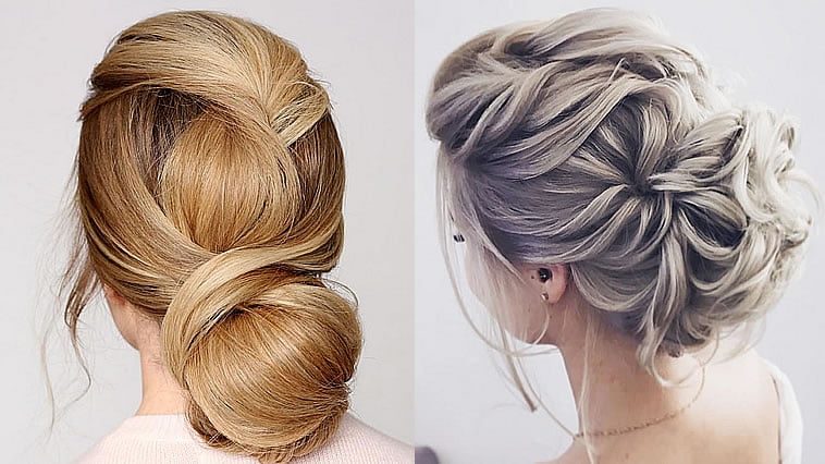 Bun hairstyles for wedding or party hair 2020