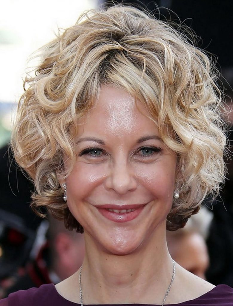 Curly Short Hairstyles for Older Women Over 40,50, 60 Years