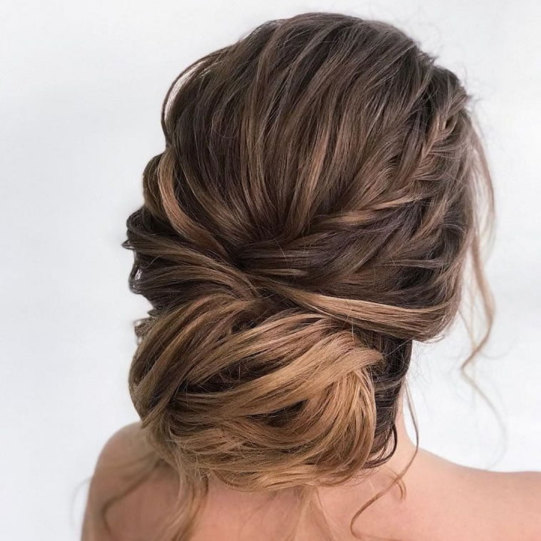 low bun hairstyles for wedding 2019-2020
