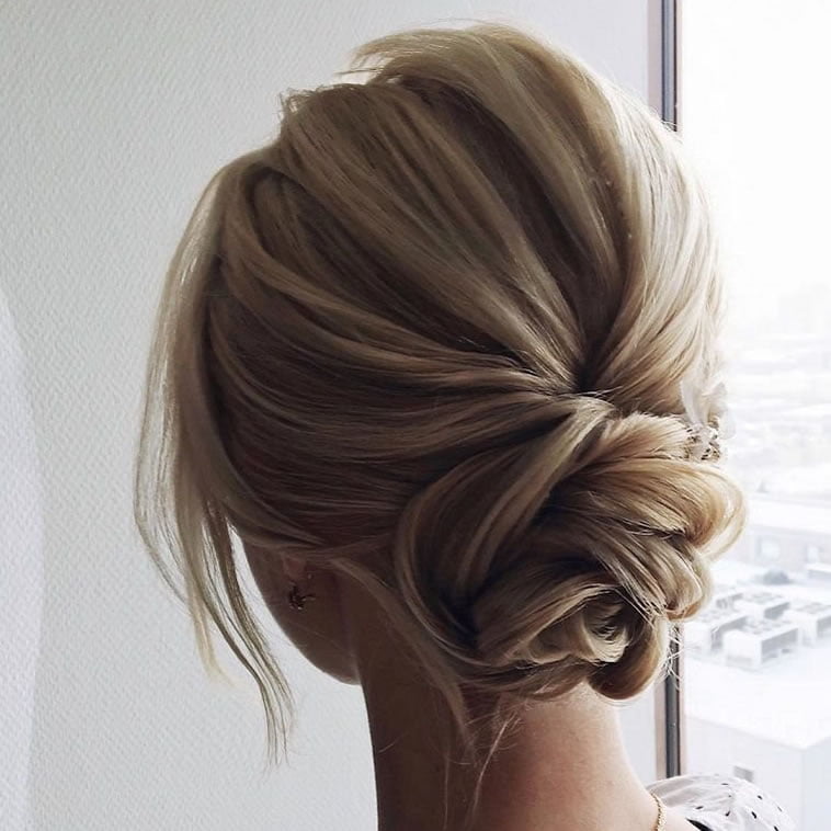 low bun hairstyles for wedding 2019-2020