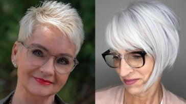 Hairstyles for women over 50 with glasses in 2021-2022