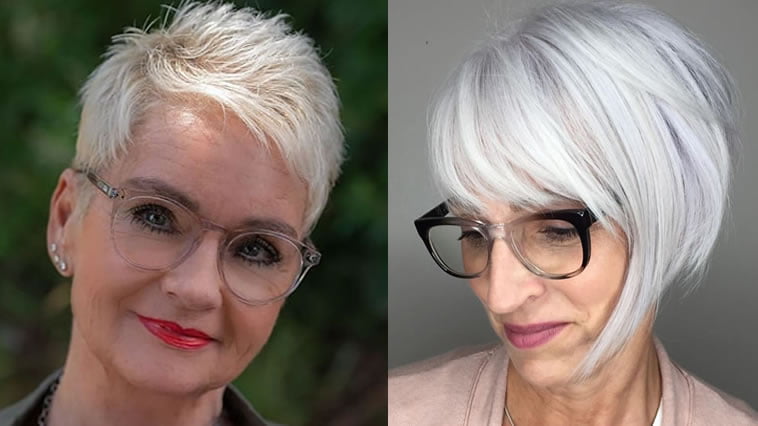 Haircuts For Older Women Over 60 With Glasses In 2021 2022