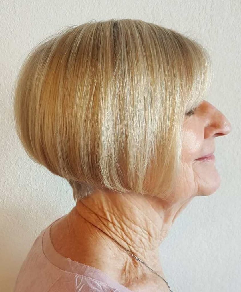 Short bob haircuts for older women over 60 in 2023-2024