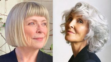 Short bob haircuts for older women over 60 in 2023-2024